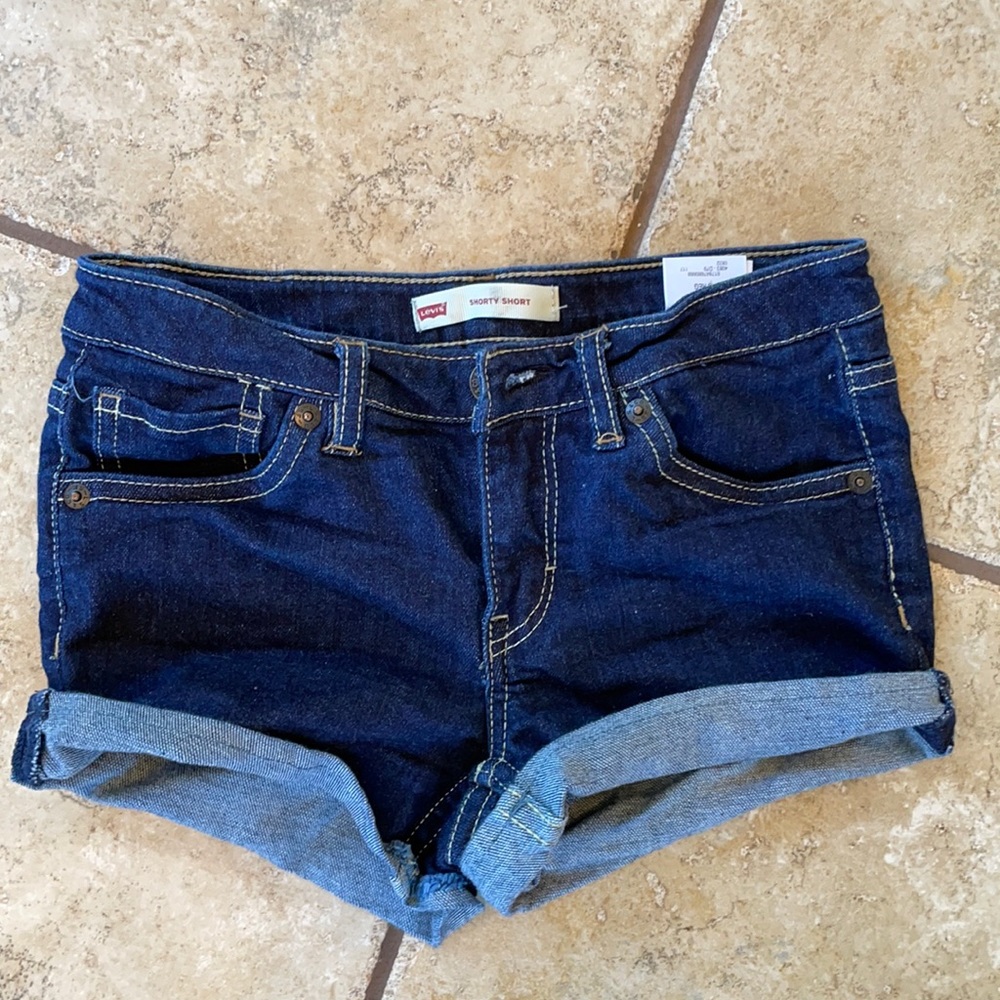 Levi girls jean shorts